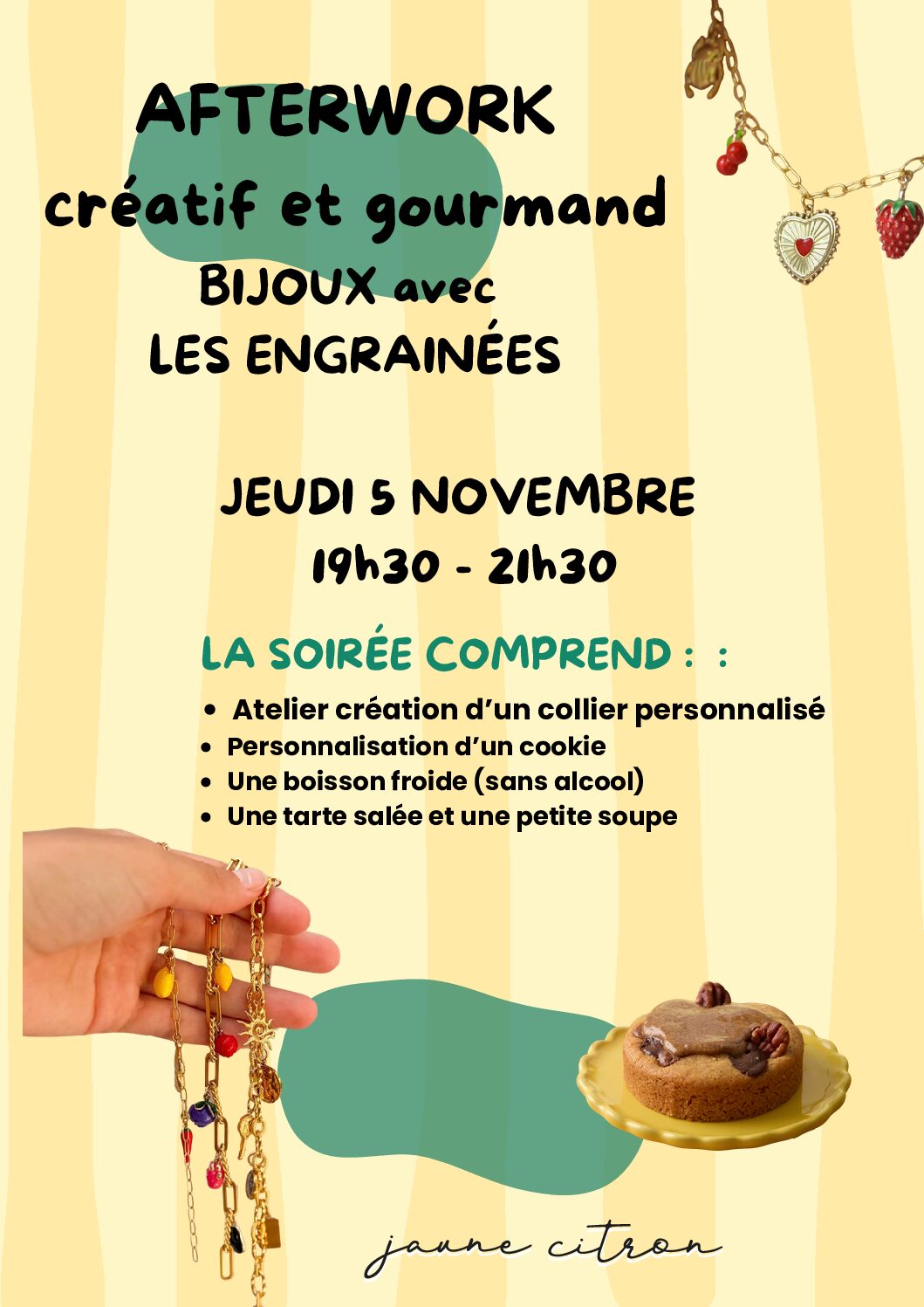 AFTERWORK BIJOUX ET COOKIE - JEUDI 5 NOVEMBRE 2026 - 19h30