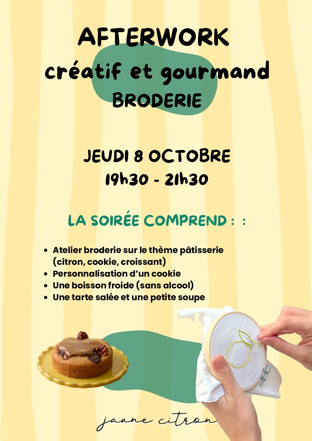 AFTERWORK BRODERIE ET COOKIE - JEUDI 8 OCTOBRE 2026 - 19h30